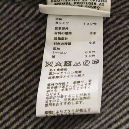【美品/国内正規】チェック カシミヤ100％ スタンドカラー 20AW　07-7105 コート 36 レディース