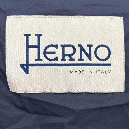 HERNO ヘルノ PI001760D ブラック×ネイビー 異素材コンビフーディダウンコート コート