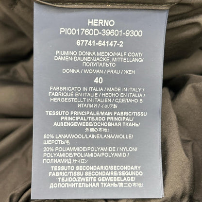 HERNO ヘルノ PI001760D ブラック×ネイビー 異素材コンビフーディダウンコート コート