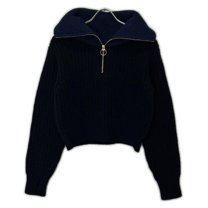 KAPITAL キャピタル K2410KN111 ネイビー 3G ウール 畔編み ZIP UP プルオーバー トップス