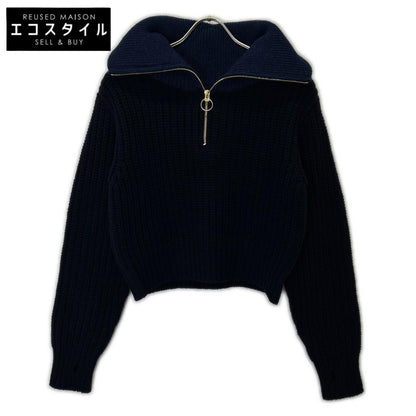 KAPITAL キャピタル K2410KN111 ネイビー 3G ウール 畔編み ZIP UP プルオーバー トップス