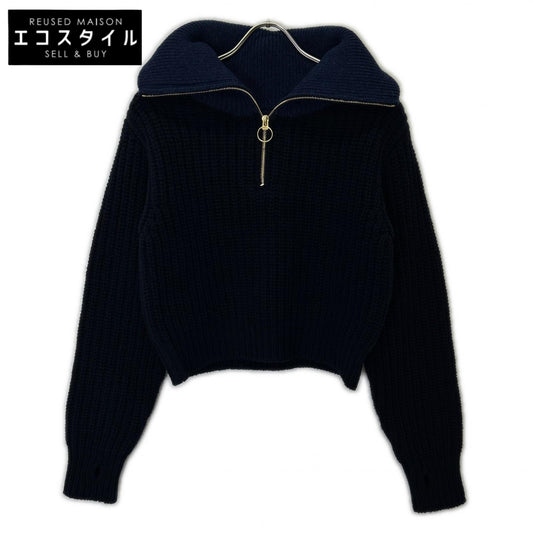 KAPITAL キャピタル K2410KN111 ネイビー 3G ウール 畔編み ZIP UP プルオーバー トップス