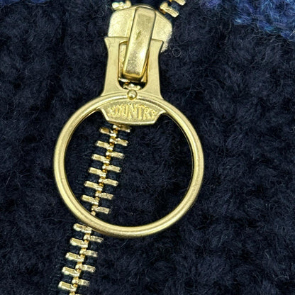 KAPITAL キャピタル K2410KN111 ネイビー 3G ウール 畔編み ZIP UP プルオーバー トップス