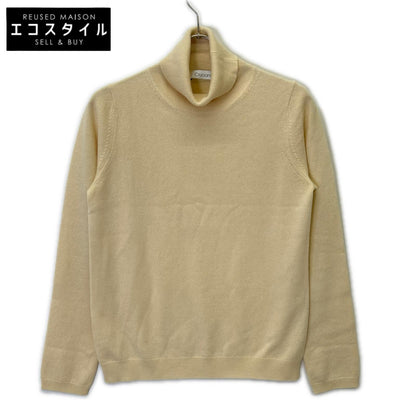 Cruciani JD2102 Beige Cashmere High-Gauge High-Neck Knit Top