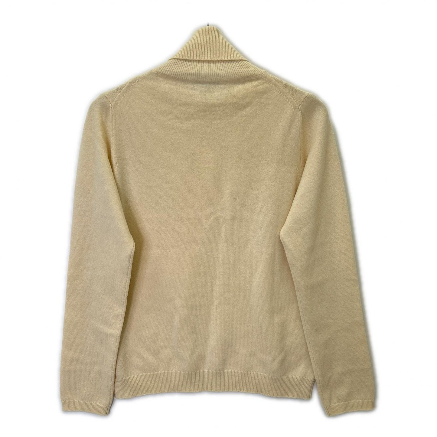 Cruciani JD2102 Beige Cashmere High-Gauge High-Neck Knit Top