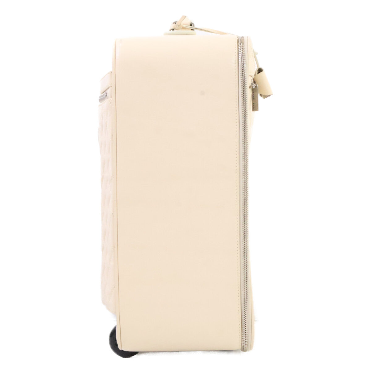 CHANEL 10-series vintage calfskin beige Matelassé carry case suitcase trunk
