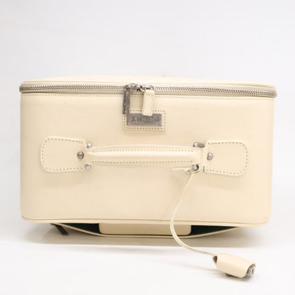 CHANEL 10-series vintage calfskin beige Matelassé carry case suitcase trunk