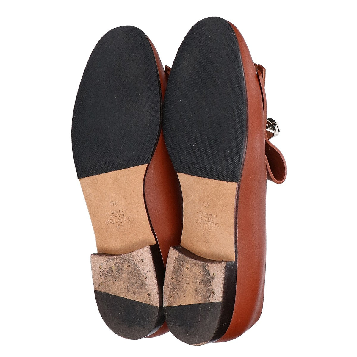 DR K84 2 Rockstud Fringe Leather Loafer Shoes 36 Women's