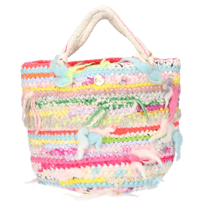 Bud. バド 【美品】INSIDE OUT STITCHES JUMBO リバーシブル ハンドニットバッグ ハンドバッグ