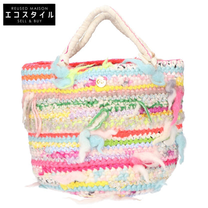 Bud. バド 【美品】INSIDE OUT STITCHES JUMBO リバーシブル ハンドニットバッグ ハンドバッグ