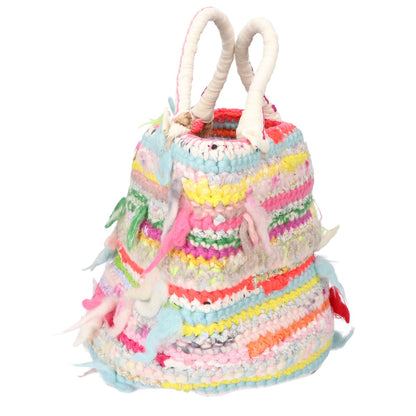 Bud. バド 【美品】INSIDE OUT STITCHES JUMBO リバーシブル ハンドニットバッグ ハンドバッグ