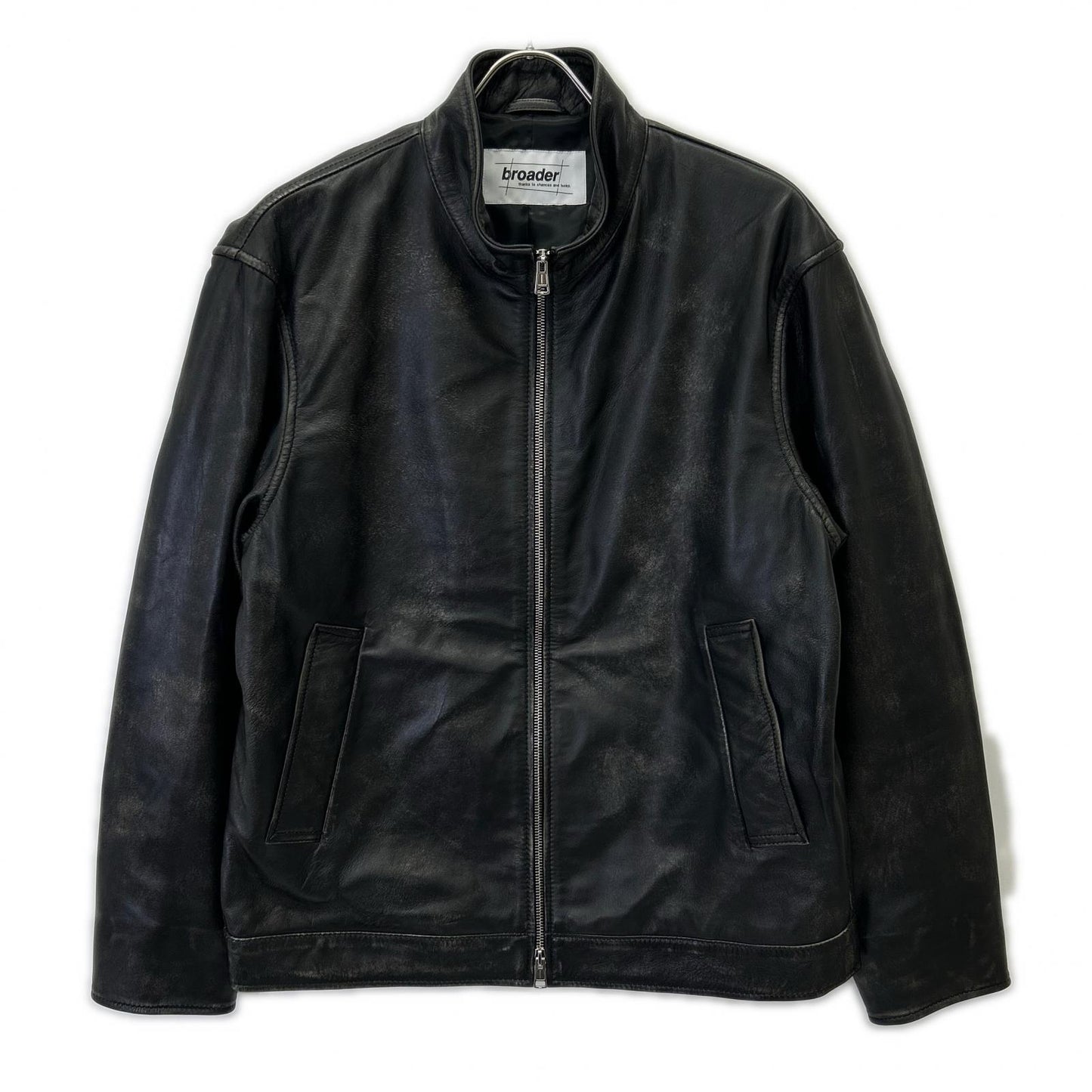 broader ブローダー BRD-032 BRD ベーシック レザー ジャケット ヴィンテージブラック ジャケット
