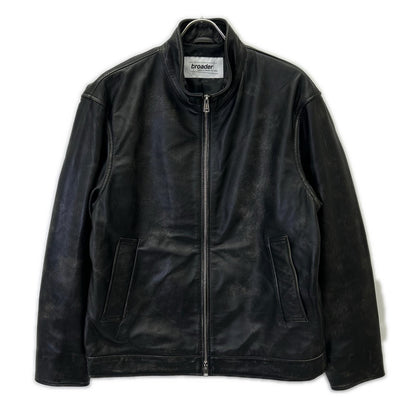 broader ブローダー BRD-032 BRD ベーシック レザー ジャケット ヴィンテージブラック ジャケット