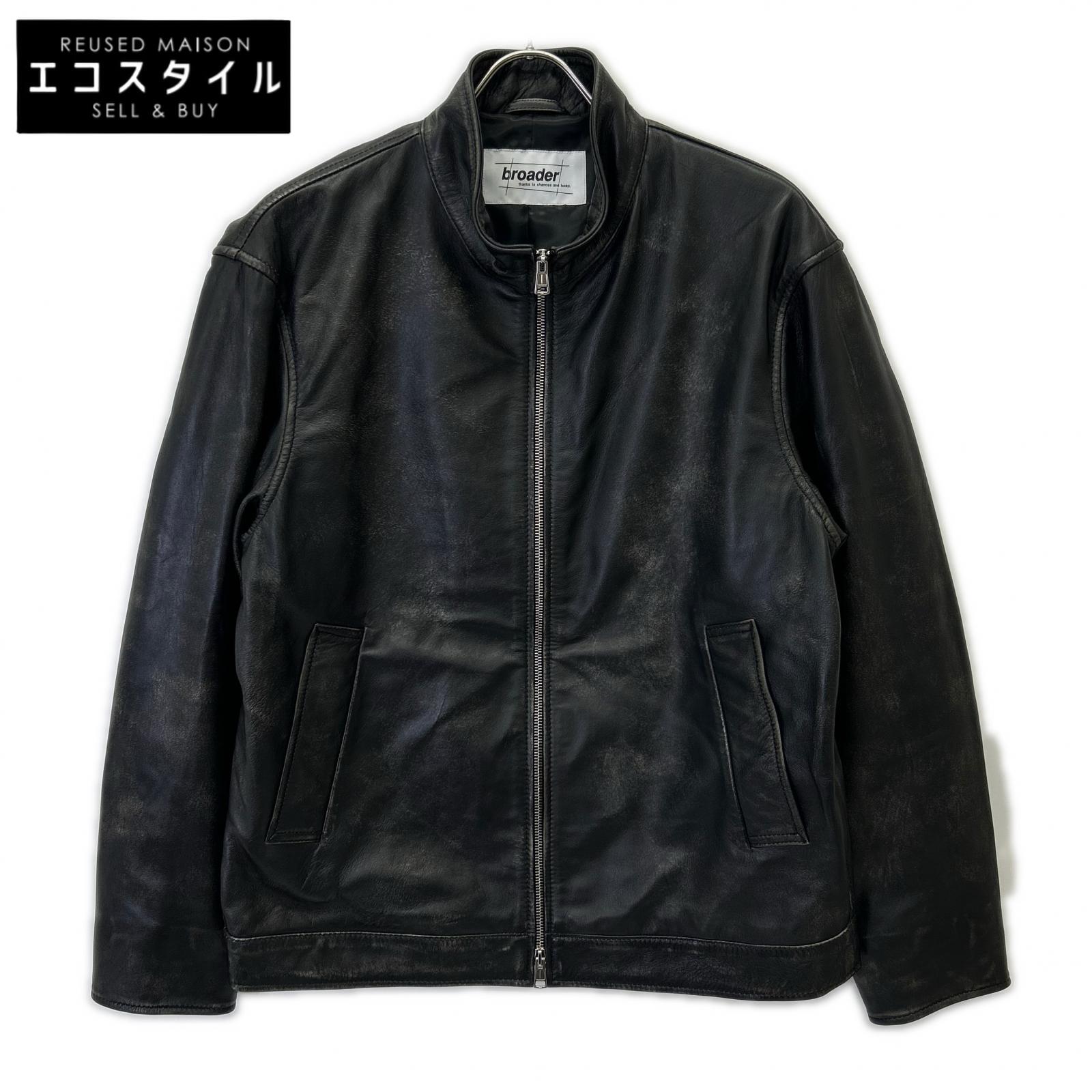 broader ブローダー BRD-032 BRD ベーシック レザー ジャケット ヴィンテージブラック ジャケット