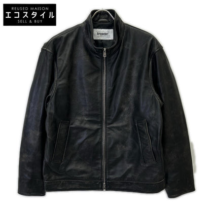 broader ブローダー BRD-032 BRD ベーシック レザー ジャケット ヴィンテージブラック ジャケット