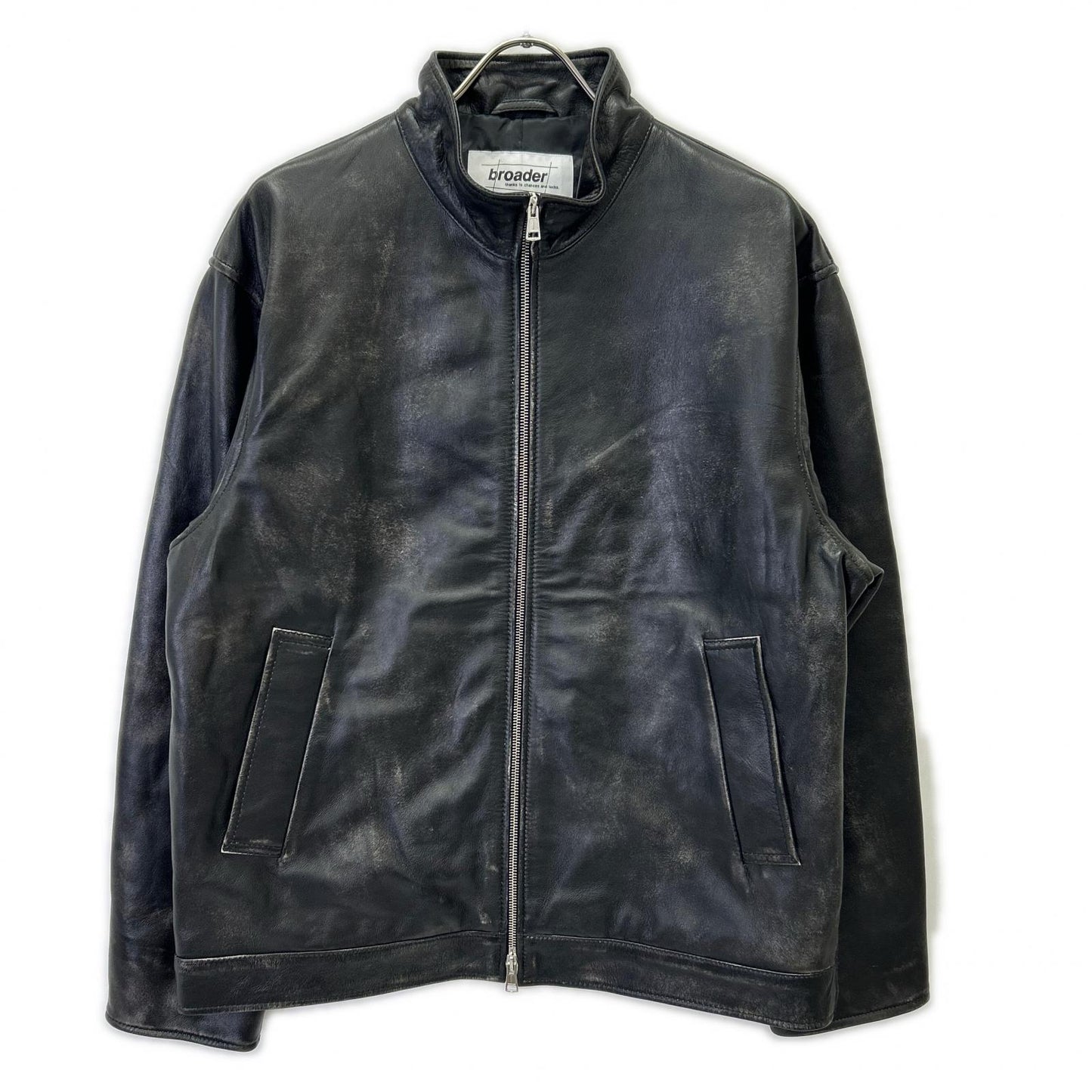 broader ブローダー BRD-032 BRD ベーシック レザー ジャケット ヴィンテージブラック ジャケット