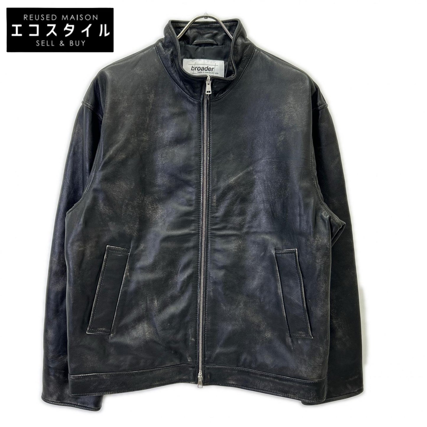 broader ブローダー BRD-032 BRD ベーシック レザー ジャケット ヴィンテージブラック ジャケット