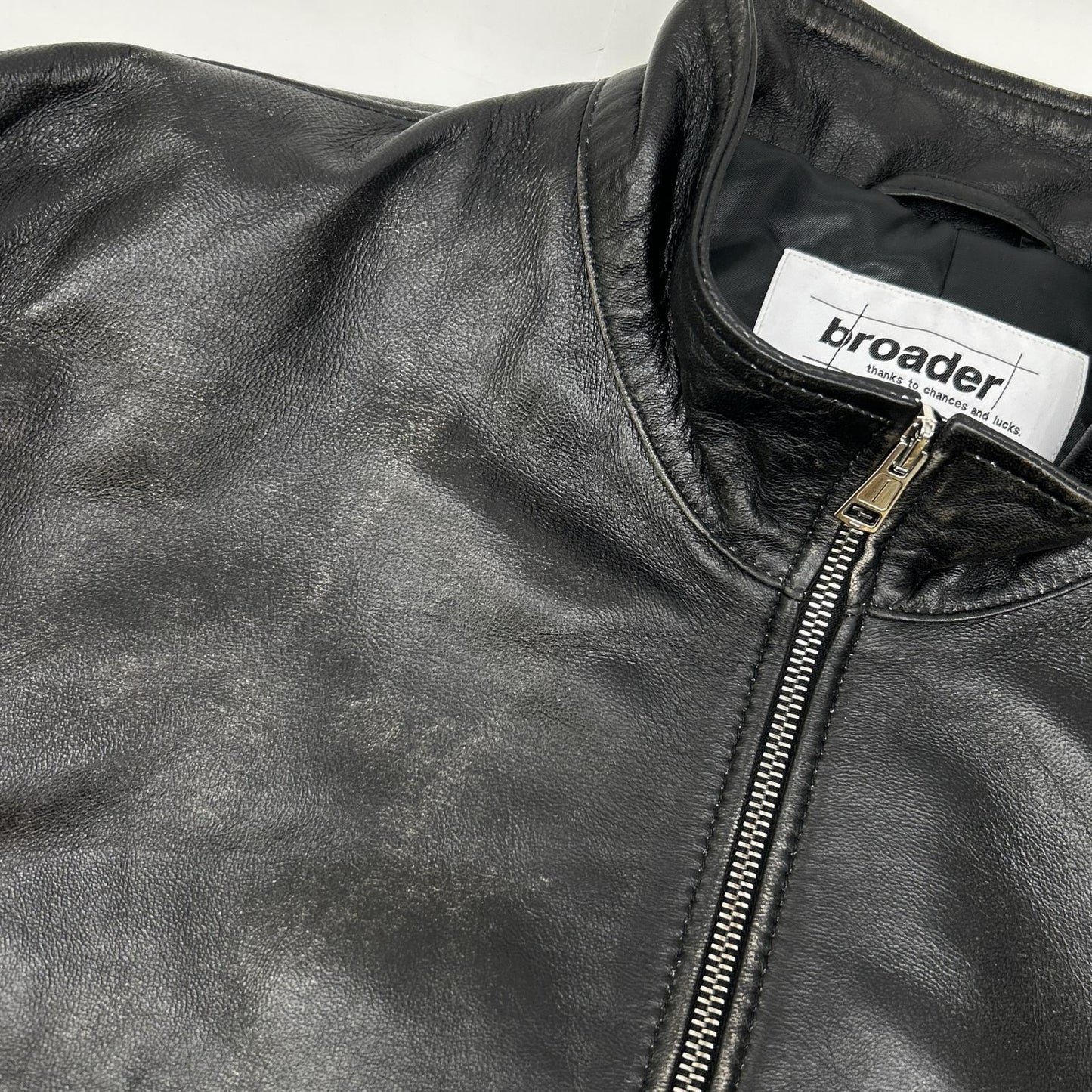 broader ブローダー BRD-032 BRD ベーシック レザー ジャケット ヴィンテージブラック ジャケット