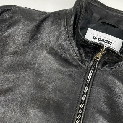 broader ブローダー BRD-032 BRD ベーシック レザー ジャケット ヴィンテージブラック ジャケット