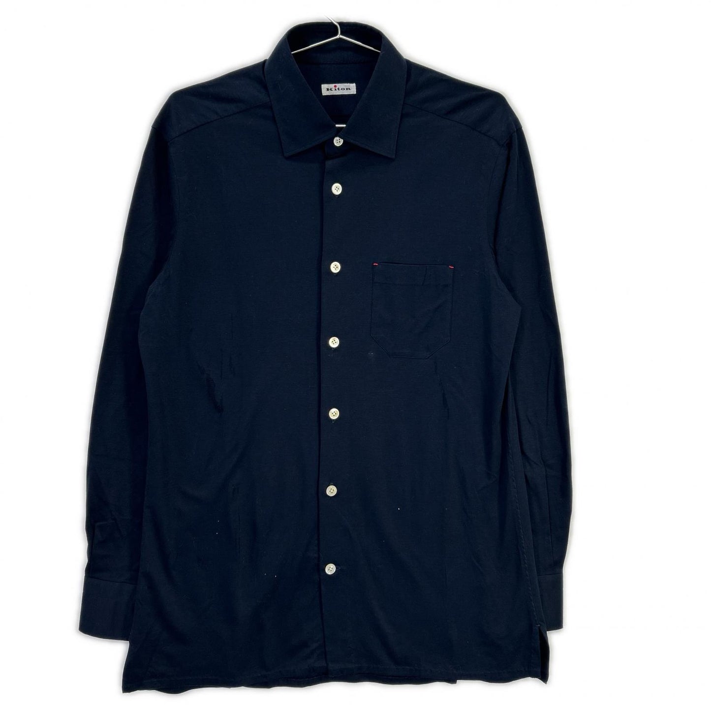 Kiton キートン UMCNERK06R49 ネラーノ コットンジャージー ネイビーシャツ トップス