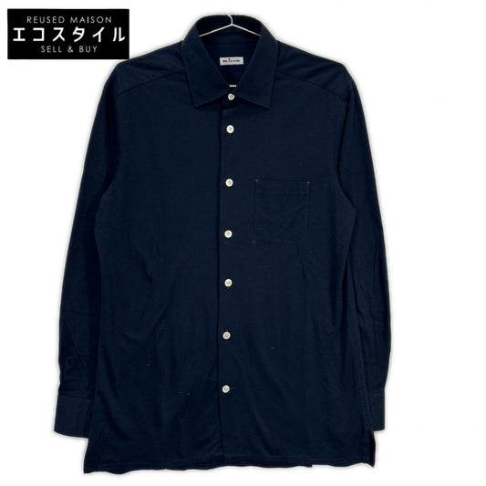 Kiton キートン UMCNERK06R49 ネラーノ コットンジャージー ネイビーシャツ トップス