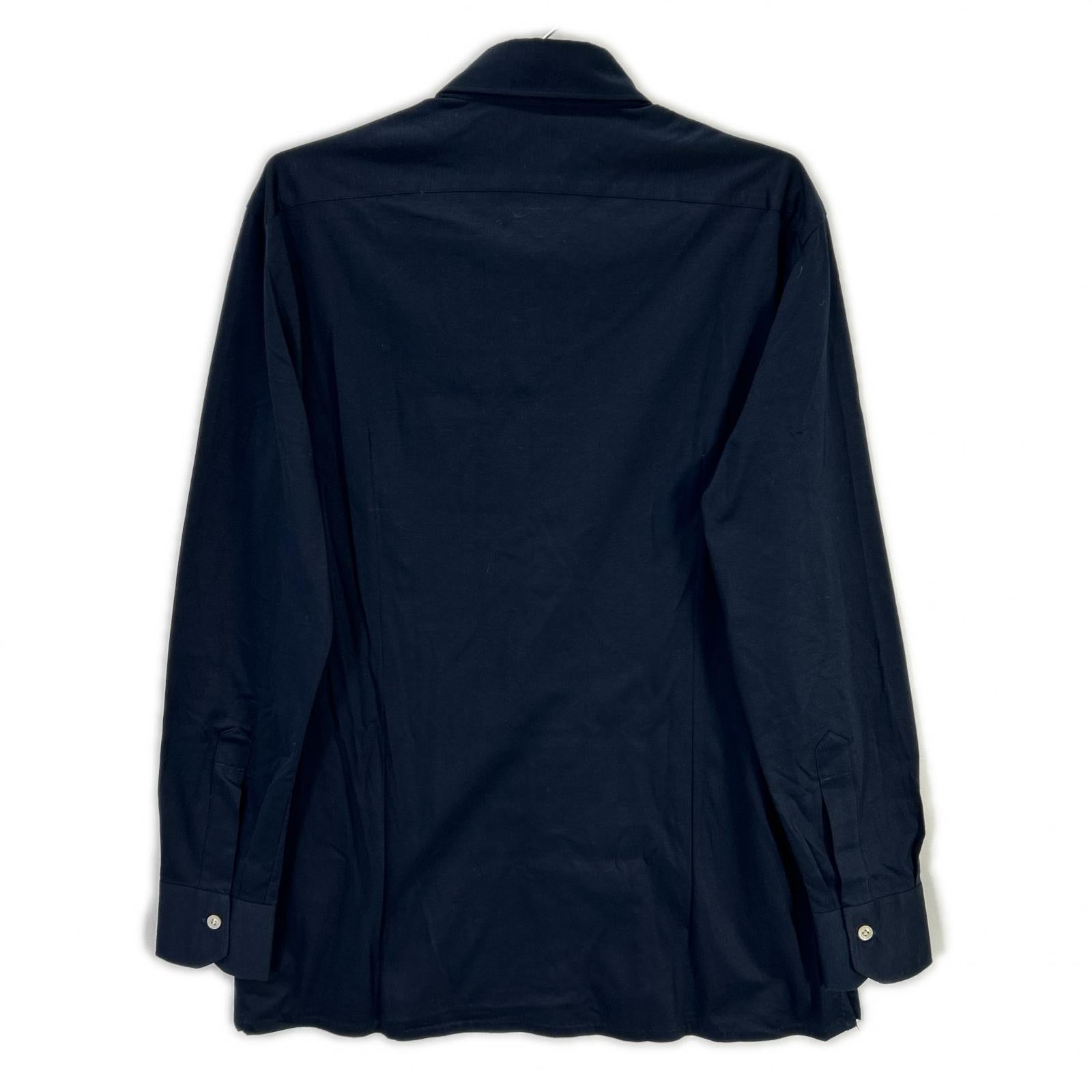 Kiton キートン UMCNERK06R49 ネラーノ コットンジャージー ネイビーシャツ トップス