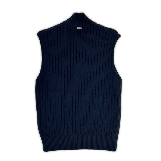 ML00006UR NAVY HALF-ZIP KNIT VEST Vest 46 Men's