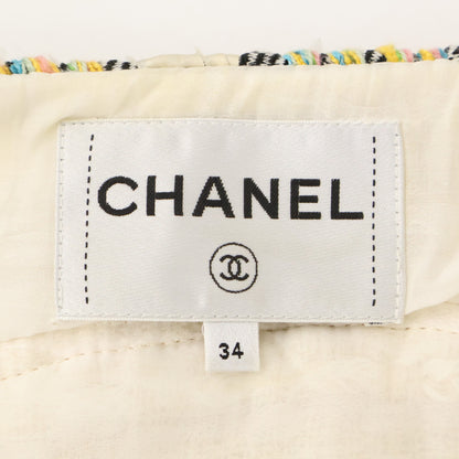 CHANEL シャネル 【国内正規】P55630V41741 ココマークメダルボタン ツイード ノーカラージャケット ジャケット