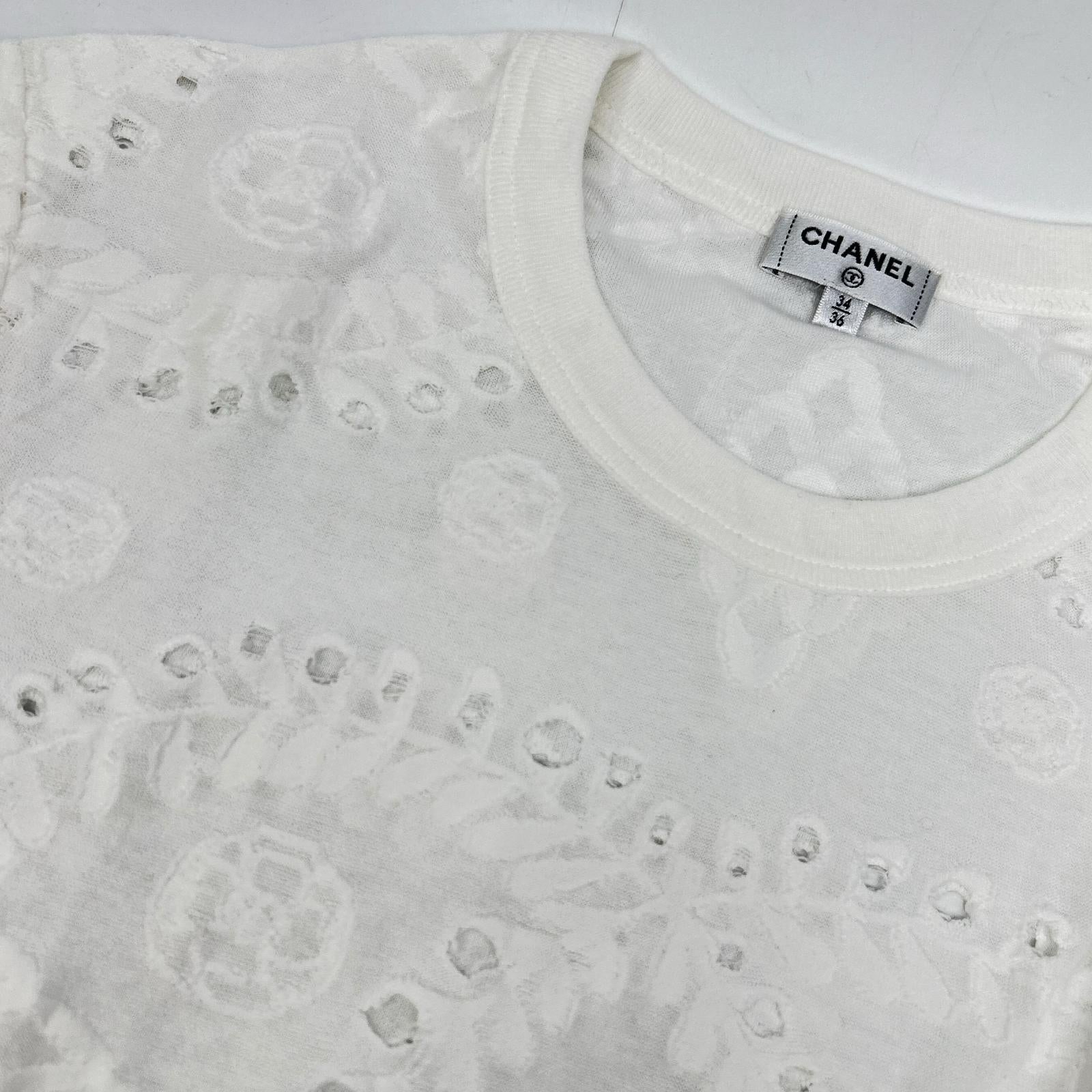 CHANEL シャネル  P62963 K48501 ｺｺﾏｰｸ ﾊﾟﾝﾁﾝｸﾞﾃﾞｻﾞｲﾝ Tｼｬﾂ 34/36 CHANEL - CHANEL シャネル P62963 K48501 ｺｺﾏｰｸ ﾊﾟﾝﾁﾝｸﾞﾃﾞｻﾞｲﾝ Tｼｬﾂ 34