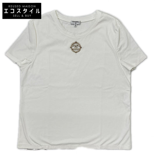 CHANEL シャネル P64269K60251 ココマークブローチ ホワイト Tシャツ トップス