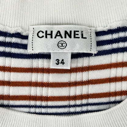 CHANEL シャネル P70351 K10014 ボーダー ココマーク サマーニット トップス