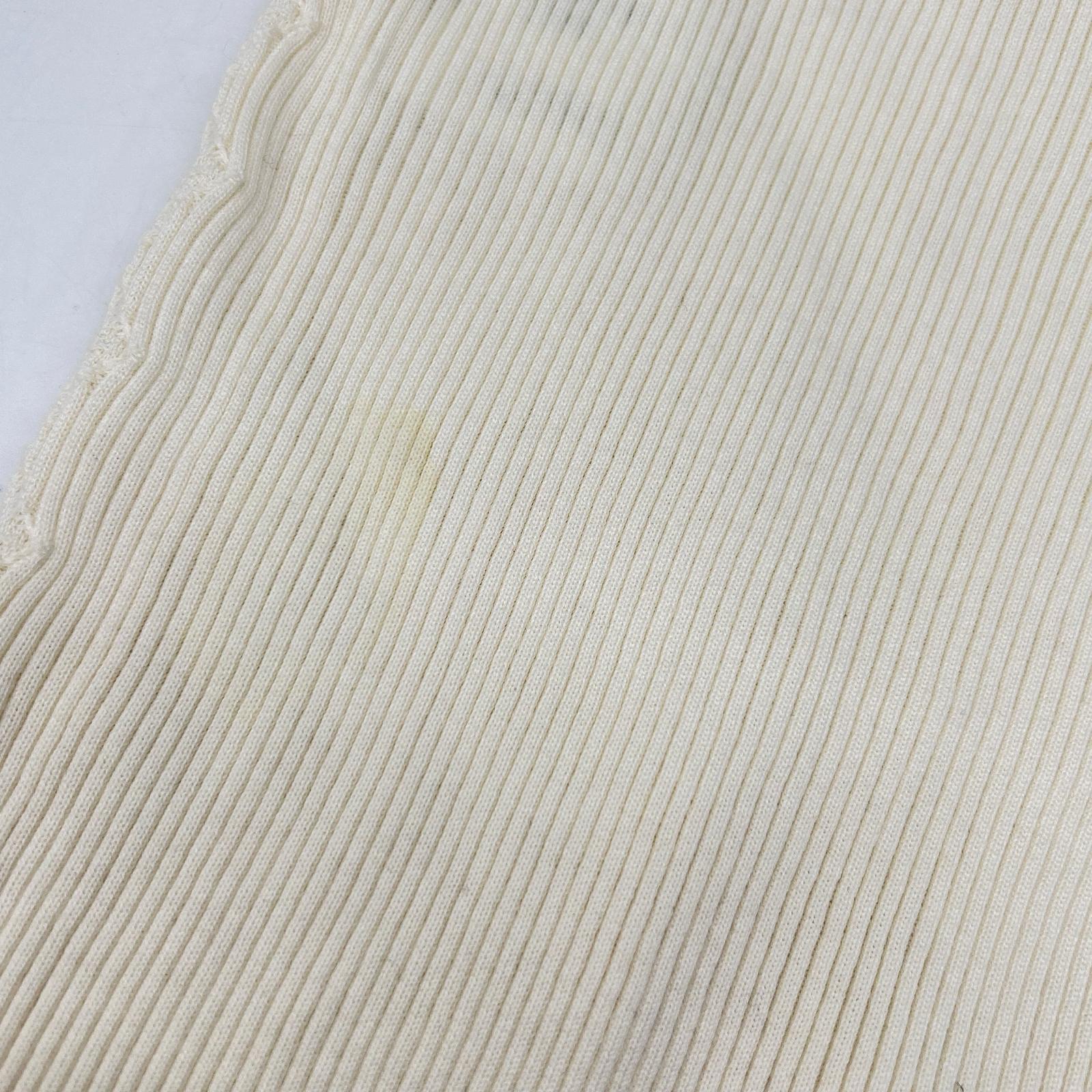 CHANEL P58467 K07659 Clear Coco Mark Cotton x Silk Rib Knit Top