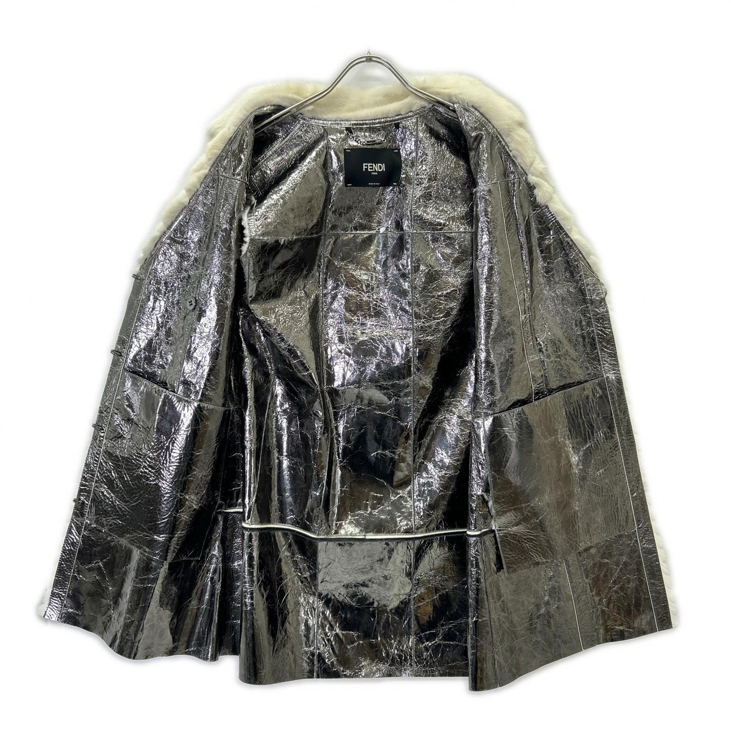FNH407 Waist belt front hook mink gilet vest 36 women's