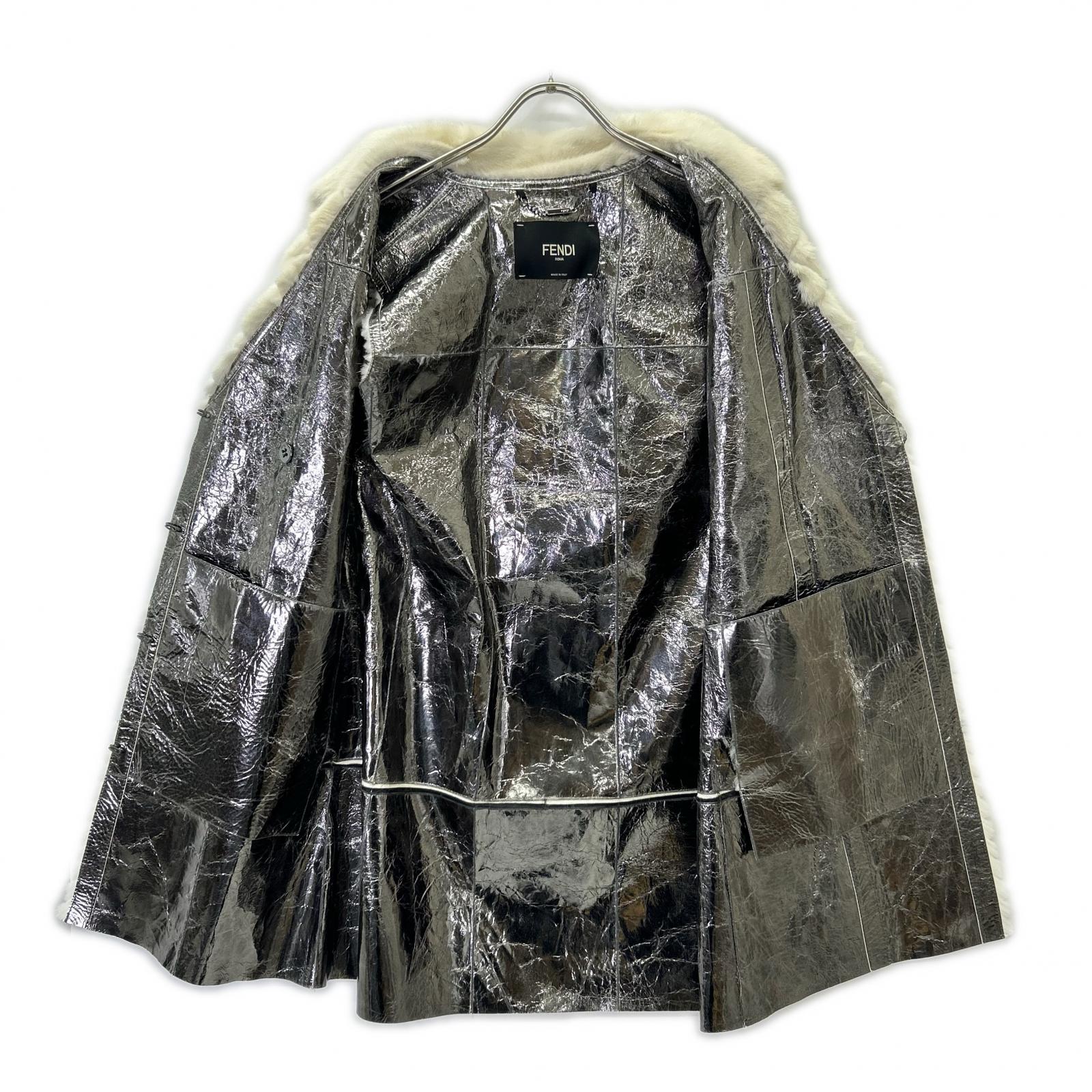 FNH407 Waist belt front hook mink gilet vest 36 women's