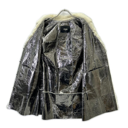 FNH407 Waist belt front hook mink gilet vest 36 women's