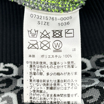 073215761 Gray All-over Pattern Crew Neck Knit Top 36 Women's