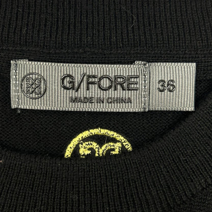 G/FORE ジーフォア 073214757 black logo-embroidered knit top