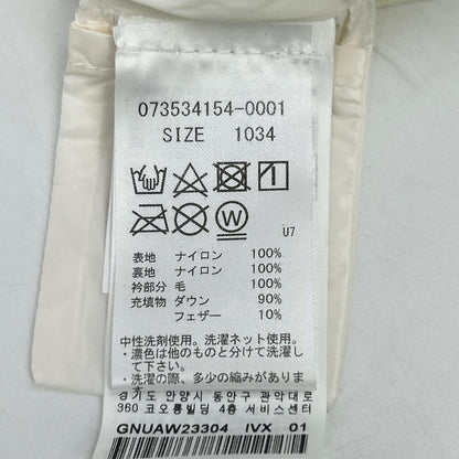 G/FORE 洁福尔 073534154 白色 羊羔绒蝙蝠袖短款羽绒夹克