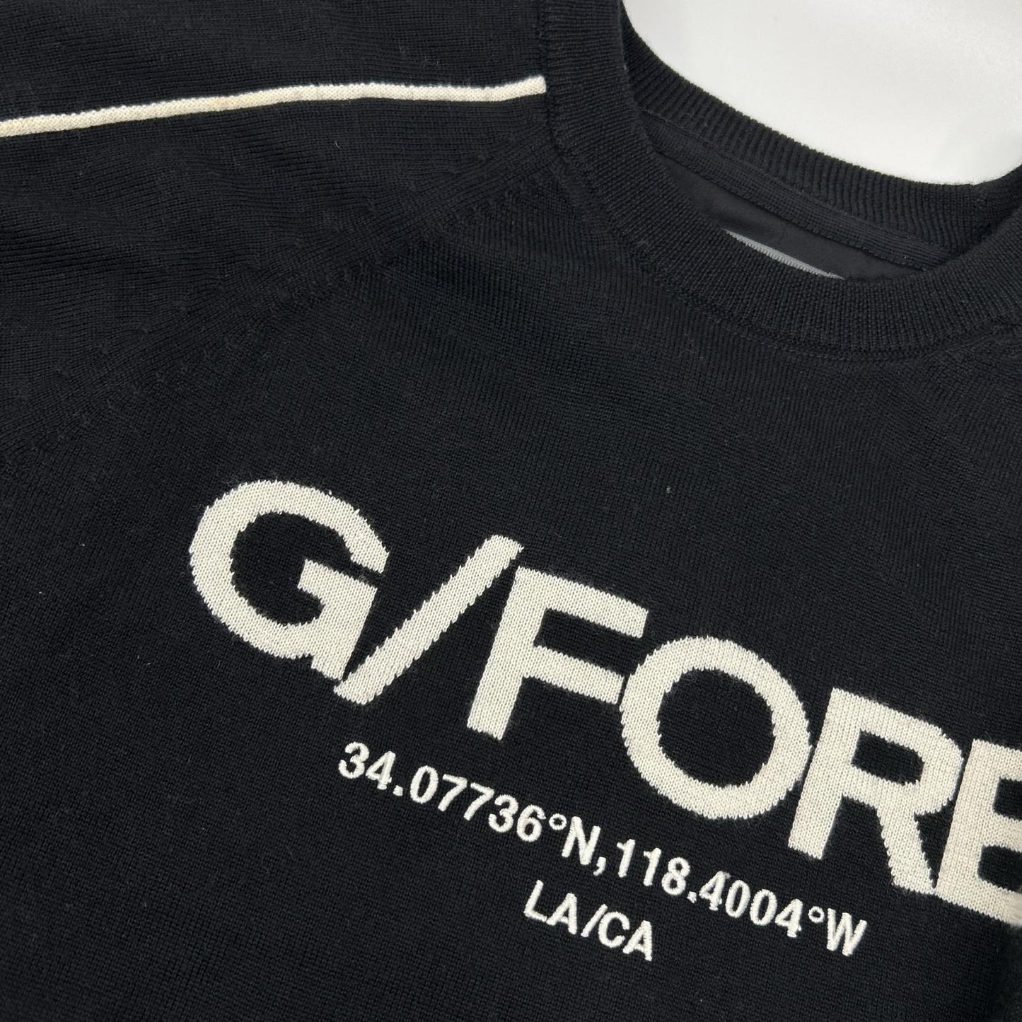 G/FORE 纪梵之狐 073215763 Logo刺绣 羊绒×真丝 圆领针织衫 上衣