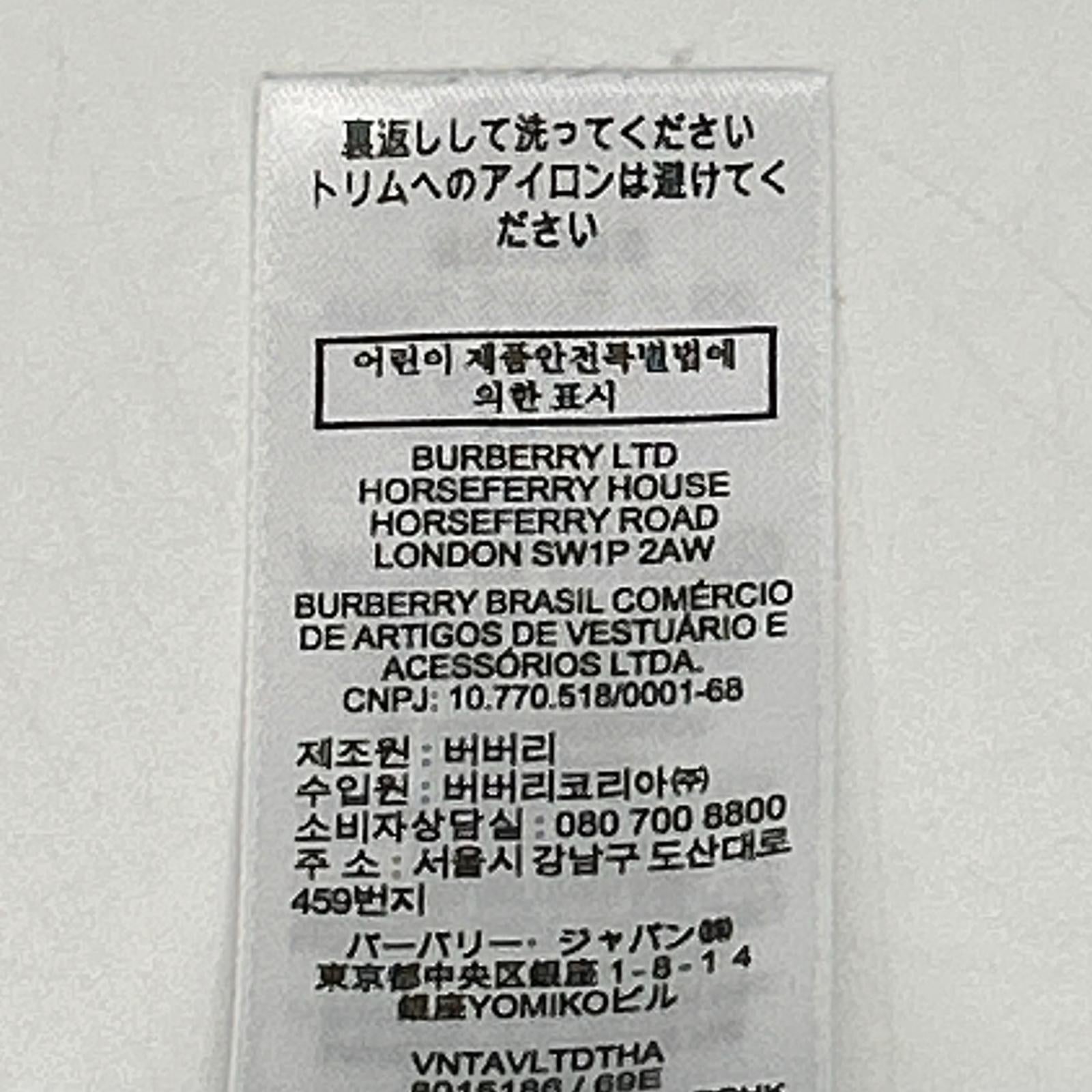 BURBERRY バーバリー リカルド期 8015186 TBロゴ ホワイト クルーネックTシャツ トップス