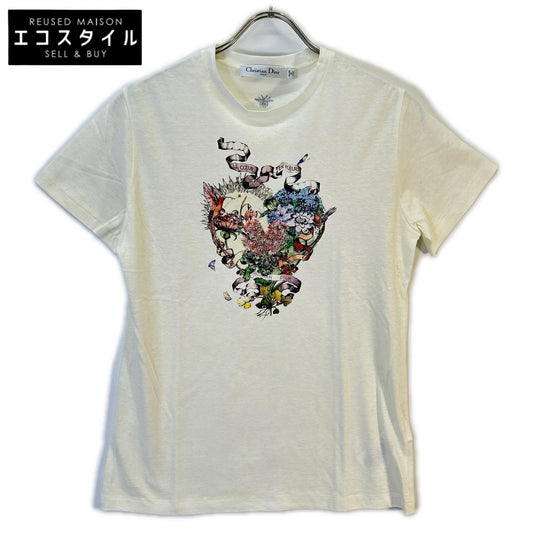 Christian Dior 113T03A4473 DIOR Le Coeur En Fleurs Flower T-Shirt Top