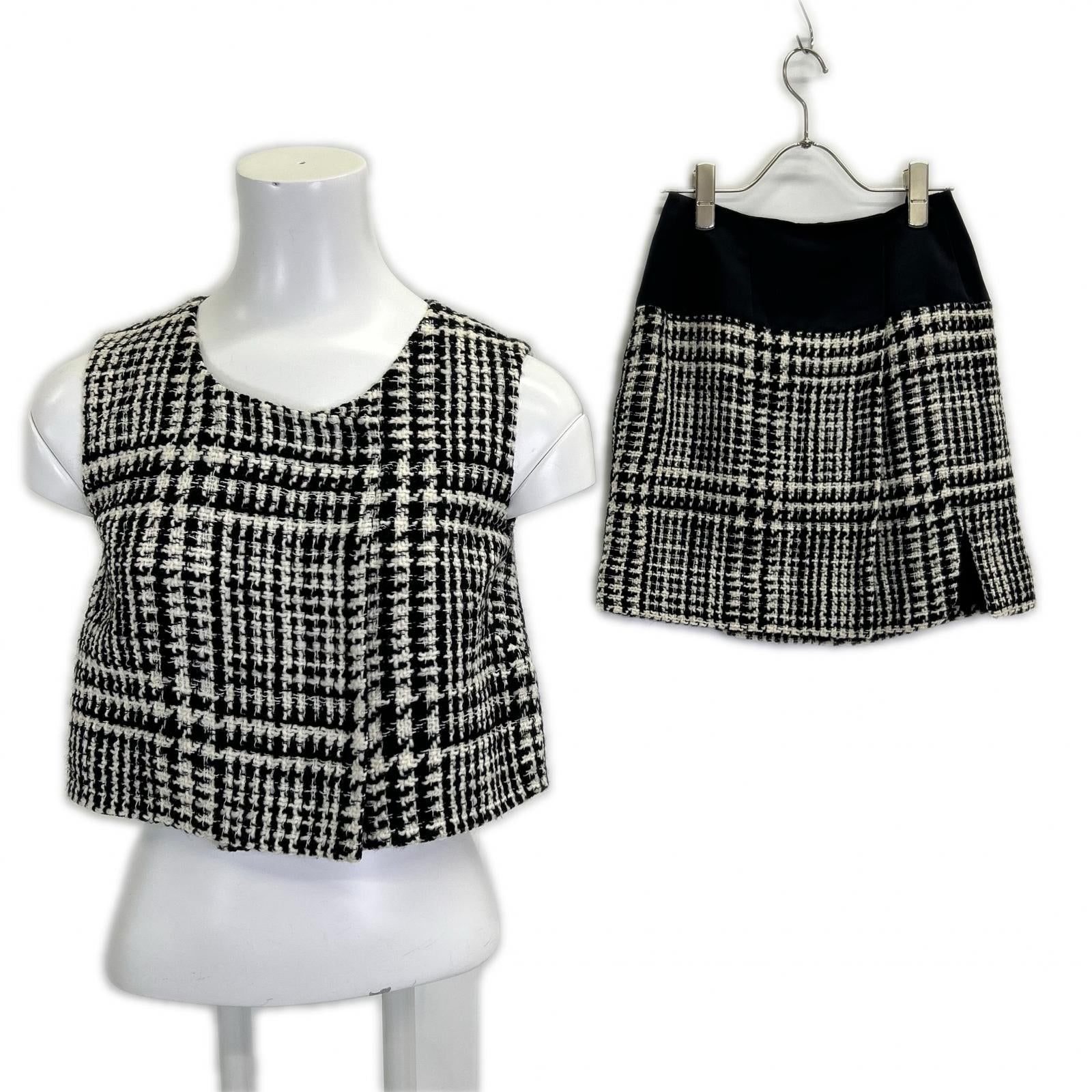 Christian Dior クリスチャンディオール 03SS 3A21105A1131/3A21327D1131 ガリアーノ期 ツイードセットアップ スーツ セットアップ