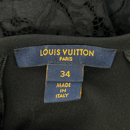 LOUIS VUITTON 路易威登 RW181W FVB FEDR20 黑色蕾丝连衣裙