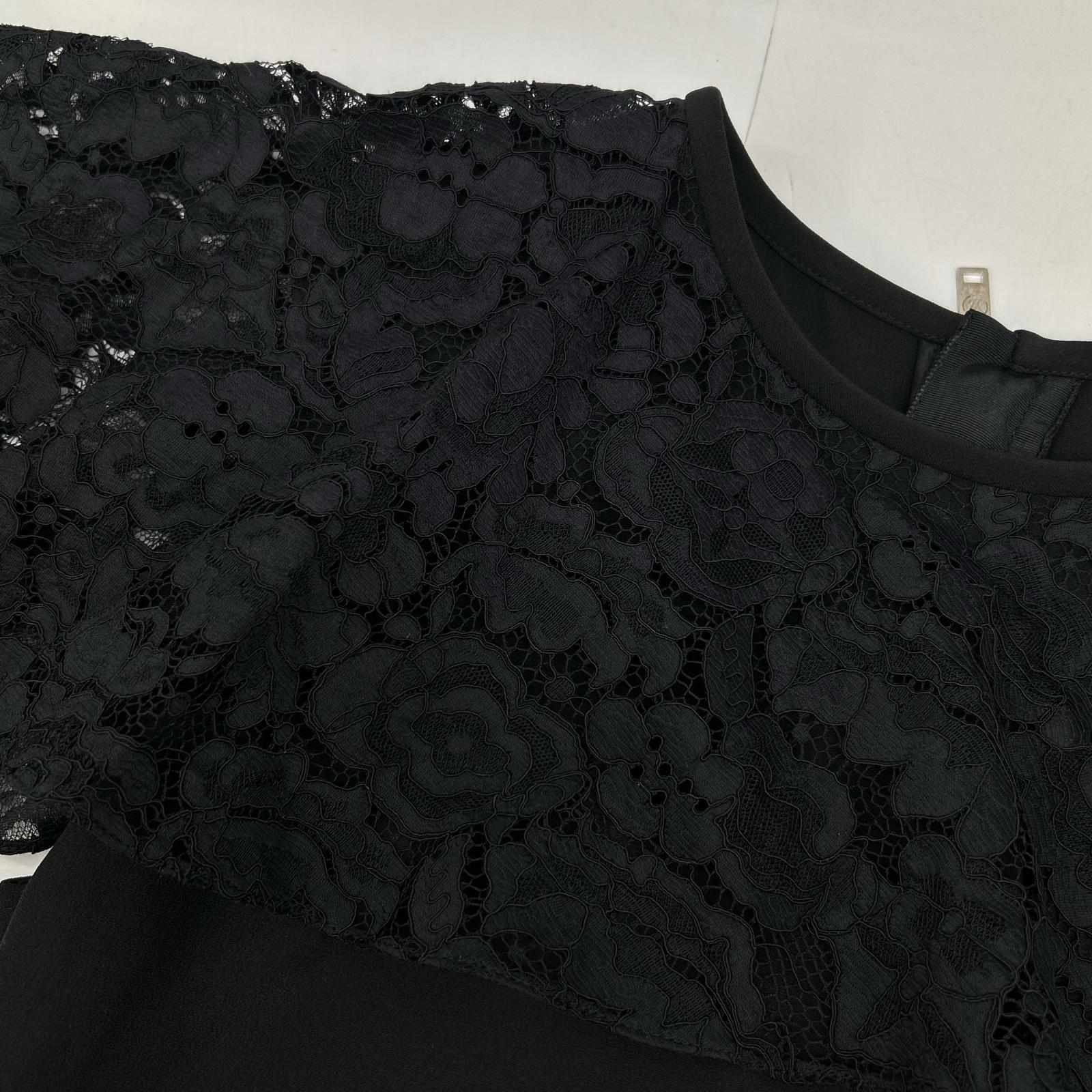 LOUIS VUITTON 路易威登 RW181W FVB FEDR20 黑色蕾丝连衣裙