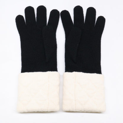 CHANEL [Excellent Condition] Coco Mark Cashmere Knit Gloves