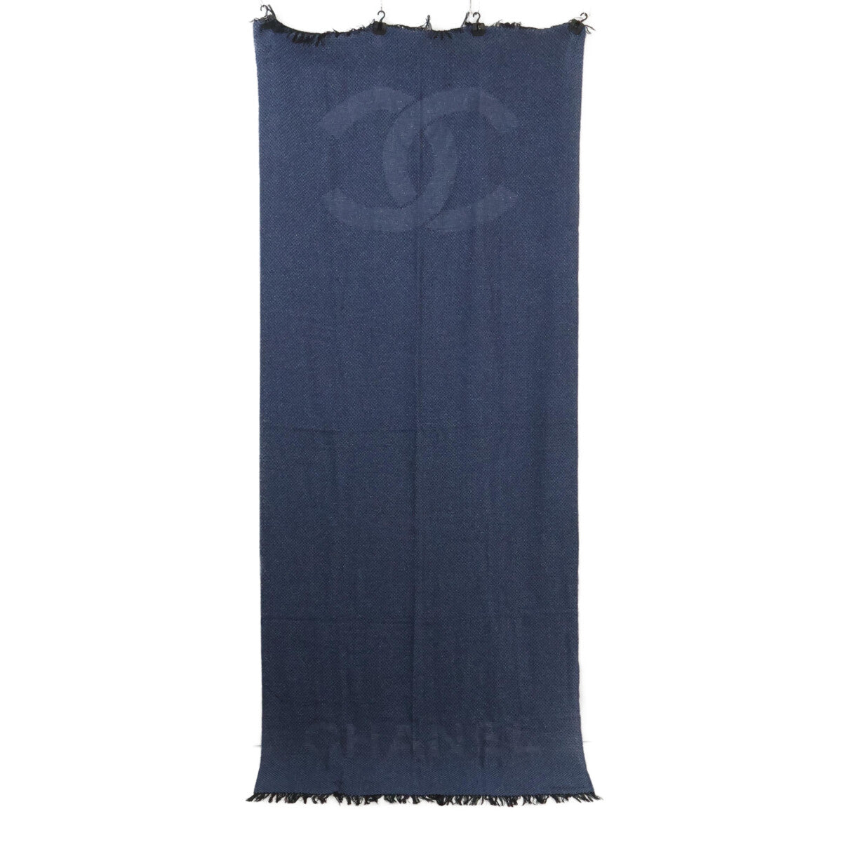 CHANEL シャネル 【美品】ココマーク CHANELロゴ カシミヤ/シルク ストール