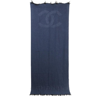 CHANEL シャネル 【美品】ココマーク CHANELロゴ カシミヤ/シルク ストール