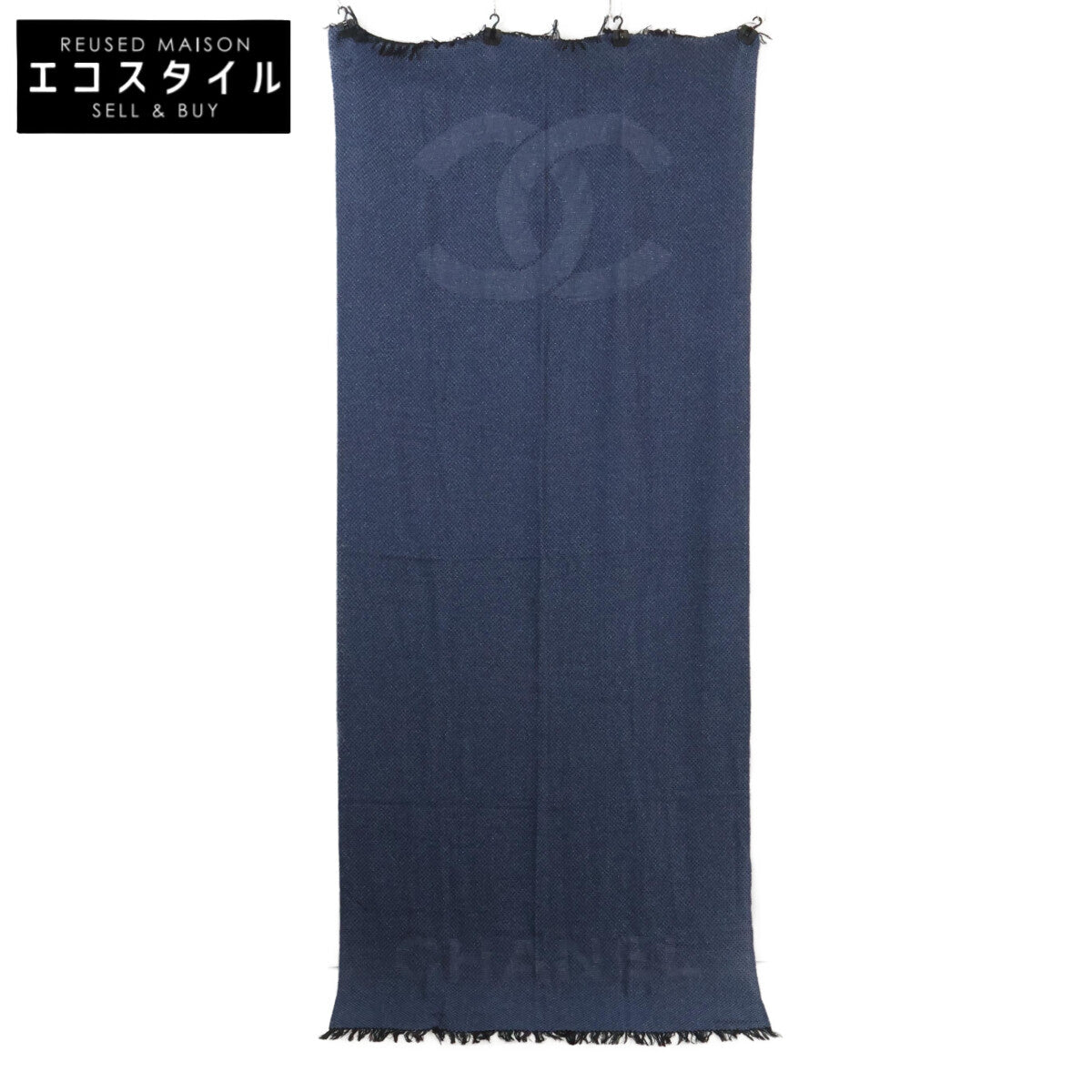 CHANEL シャネル 【美品】ココマーク CHANELロゴ カシミヤ/シルク ストール