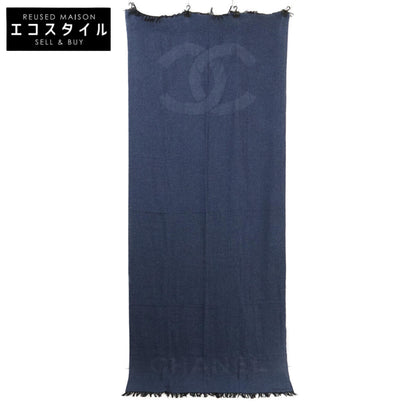CHANEL シャネル 【美品】ココマーク CHANELロゴ カシミヤ/シルク ストール