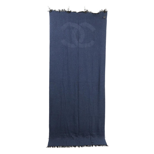 [Beautiful Condition] Coco Mark CHANEL Logo Cashmere/Silk Stole for Women